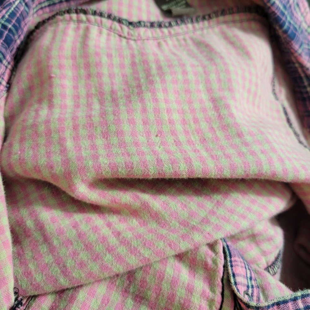 Bit & Bridle Plaid Button Down Shirt - Pink and Blue - Picture 10 of 10